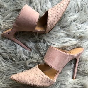 Pink high heel shoes